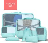 Dream Travel Packing Cubes set 7 stuks - Mint Groen - koffer organizer set - packing cubes backpack