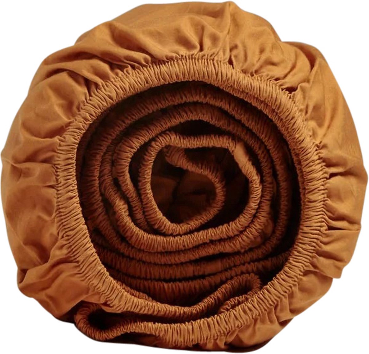 Yumeko hoeslaken percal katoen okergeel 180x210x30 - Bio, eco & fairtrade