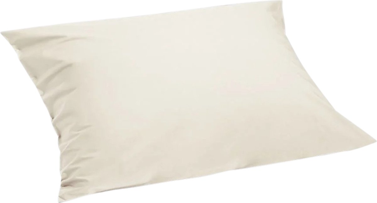 Yumeko kussensloop percal katoen wit zand 50x60 - Bio, eco & fairtrade - 1 stuk