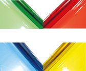 Cellofaan rol - 70 x 500cm - mix kleuren - SET 4 stuks