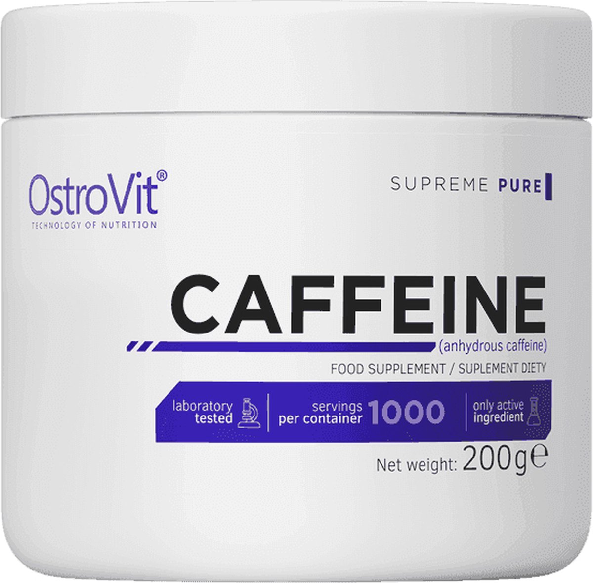 Pre-Workout - 24 x Caffeine Poeder - 200g - OstroVit -