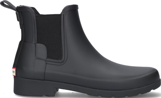 Hunter - Regenlaarzen voor vrouwen - Verfijnde Chelsea laarzen - Zwart - maat 39EU