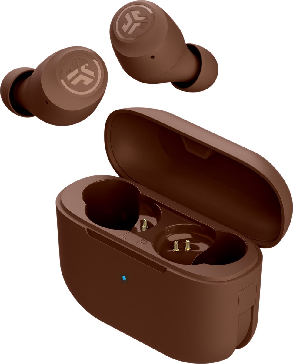 JLab Go Pop Tones Draadloze Oordopjes - oortjes draadloos - 32 uur Speeltijd - EQ Geluidsinstellingen - Bluetooth 5.1 - Oplaadcase met ingebouwde Oplaadkabel – Pantone 4625