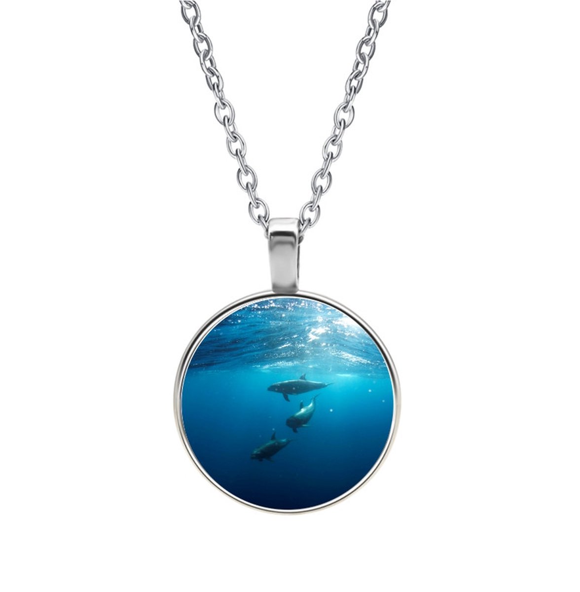 Ketting Glas - Dolfijnen
