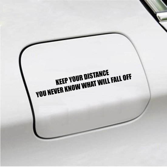 Bumpersticker - Keep Your Distance - 3,5 X 24,4 - Zwart | bol
