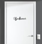 Autocollant de porte - Salle de bain - Noir 19,5x6