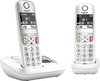 Gigaset A605A Duo - draadloze telefoons met antwoordapparaat - grafisch display - eenvoudige bediening - zwart