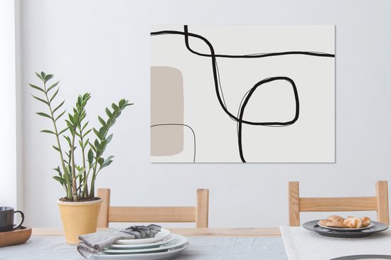 Tableau Peinture Abstrait - Pastel - Minimalisme - 80x60 cm - Décoration murale