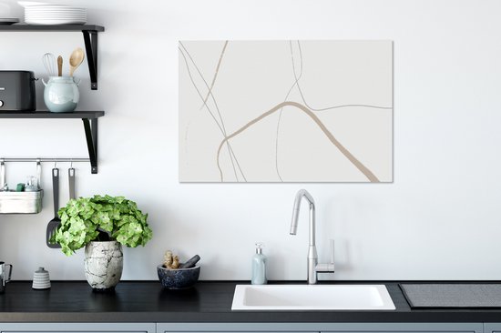 Tableau Peinture Abstrait - Minimalisme - Dessin au trait - Line cm - Décoration murale