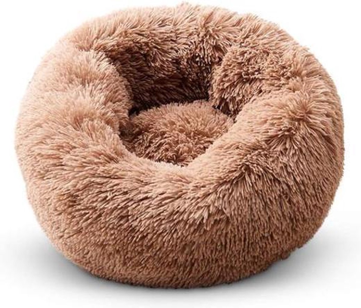 Snoozle Kattenmand – Zacht En Luxe Poezenmand – Kattenmandje Rond – Wasbaar – 80Cm – Dark Coffee