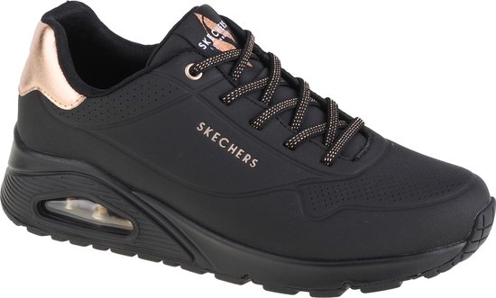 Skechers Uno-Shimmer Away 155196-BBK, Vrouwen, Zwart, Sneakers, maat: 38,5