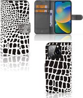 Bookcase iPhone 14 Pro Telefoon Hoesje Slangenprint