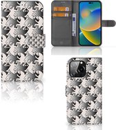 Wallet Book Case iPhone 14 Pro Max Smartphone Hoesje Salamander Grey