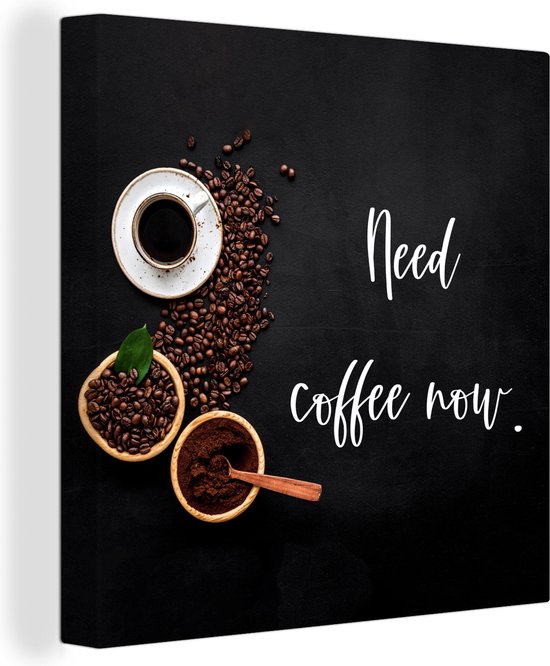 Schilderij canvas koffie set van 5 kopen