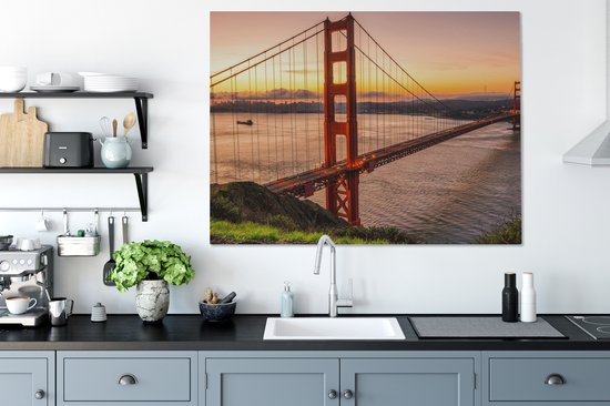 Tableau Toile Pont - Water - Etats-Unis - 120x90 cm - Décoration murale