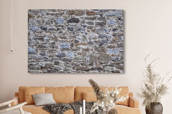 Tableau sur toile Galets - Vintage - Mur - 150x100 cm - Décoration murale