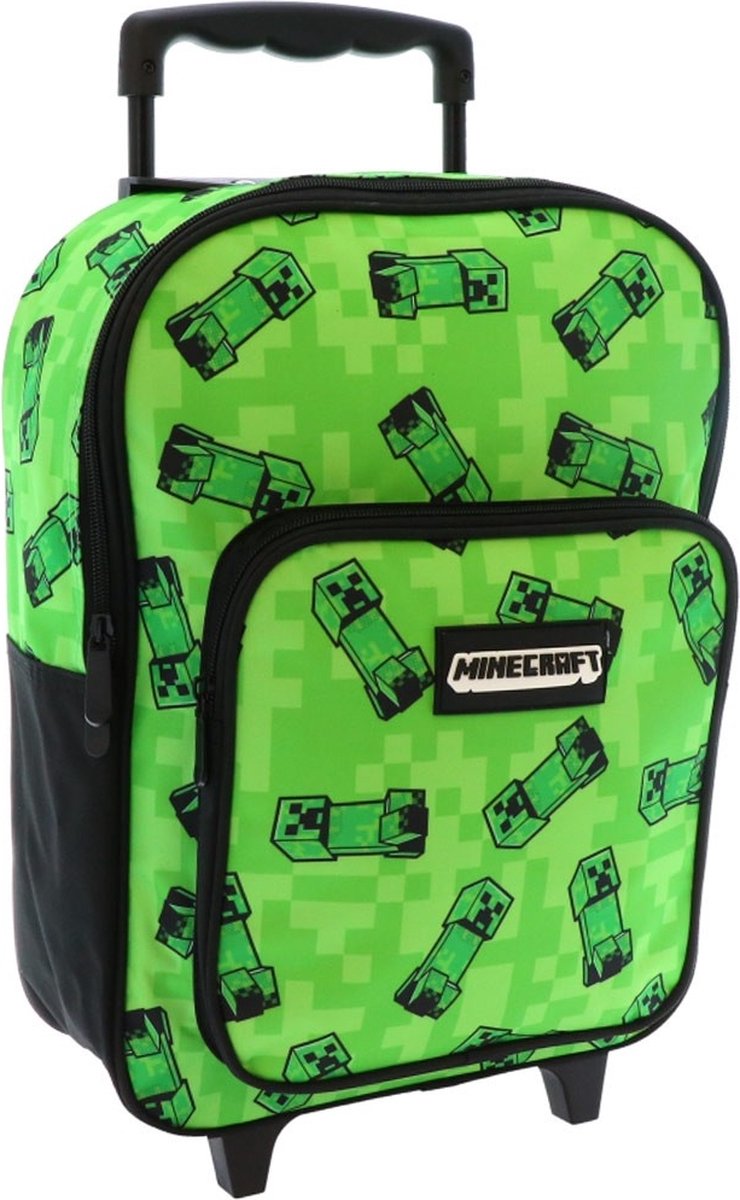 Minecraft jongens trolley 29x15x38 groen