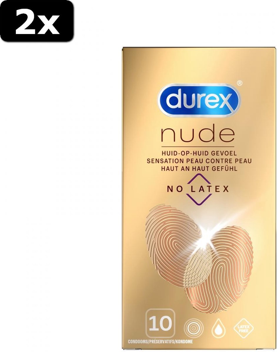 2x Durex Nude No Latex - 10 Stuks