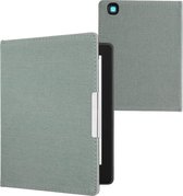 kwmobile Flip case voor e-reader - Beschermhoes geschikt voor Kobo Aura H2O Edition 2 - Magneetsluiting - Denim design in lichtblauw