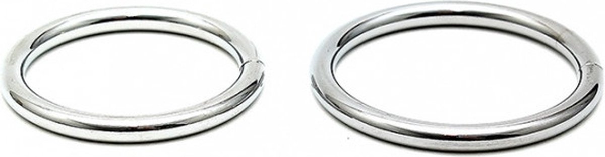 Goedkoopste Bondage Play stalen cockring set - 40 45 mm