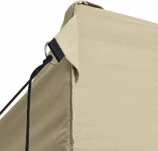 vidaXL Tente de réception pliante avec 3 parois latérales 3 x 4 m Crème Acier