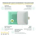 Lichtgroen visco kussen met perforaties. "Premium met Munt Doordrenkt Traagschuim".
