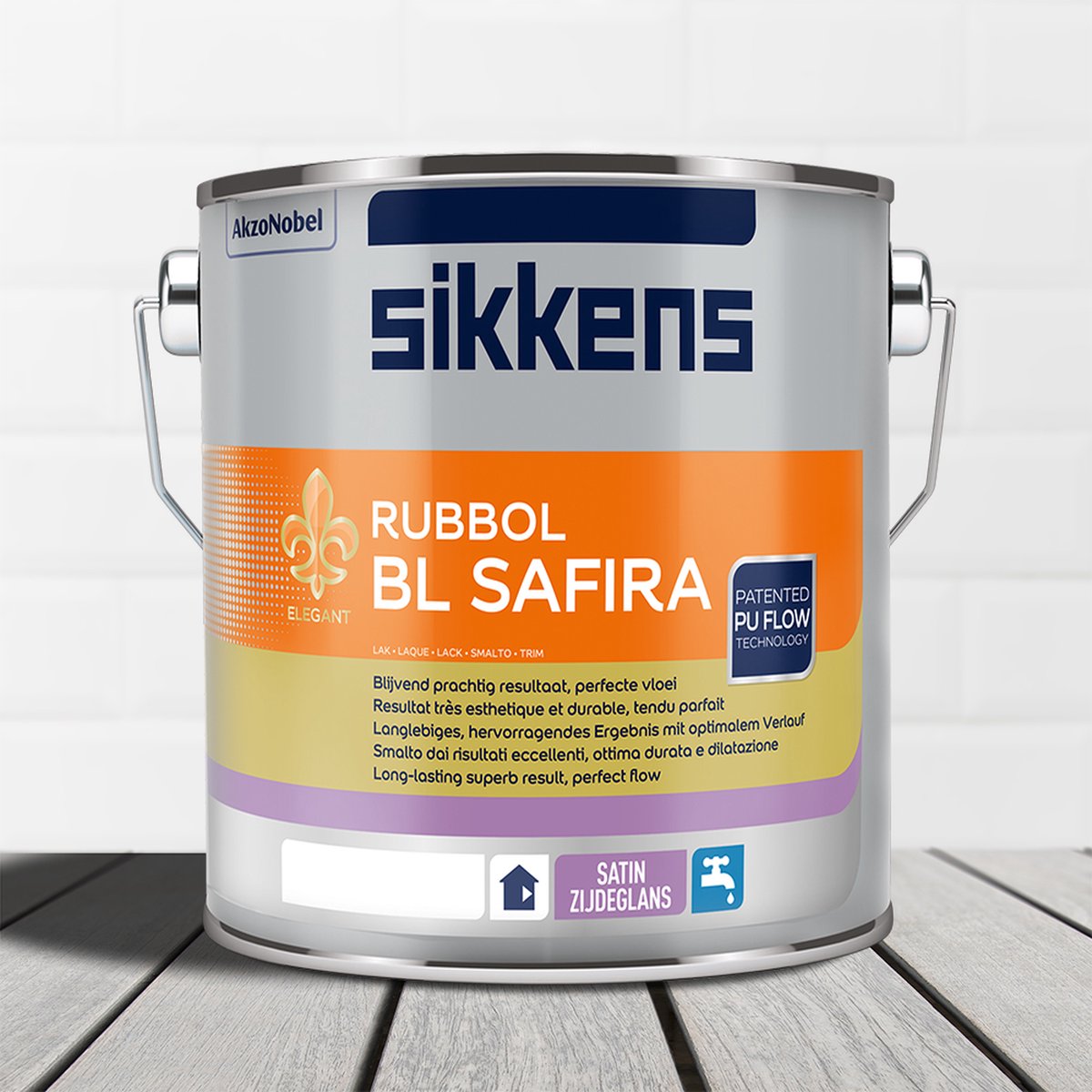 Sikkens Rubbol BL Safira Ral 7021 Zwartgrijs Zwart, Grijs - 2,5 liter- - - - -