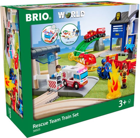 BRIO Reddingsteam Treinset - 36025 - Treinbaan | bol