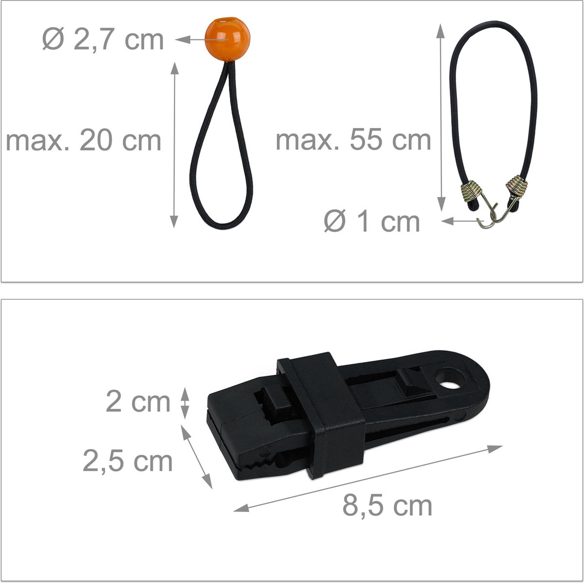 Elastiek voor o.a. aanhangernet, 6mm