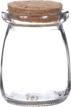 Glazen potje met kurk Ø9cm en 12,5cm hoog (12 st.)