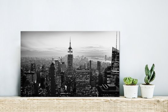 New York City Aluminium noir et blanc 30x20 cm - petit - Tirage photo sur aluminium (décoration murale en métal)