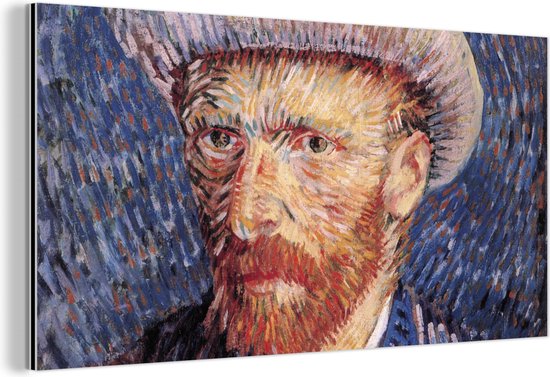 Décoration murale Métal - Peinture Aluminium - Autoportrait au Chapeau