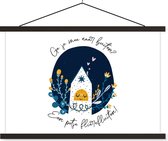 Porte-affiche avec affiche - Affiche scolaire - Citations - Proverbes - Vous sortez ? - 60x40 cm - Lattes noires