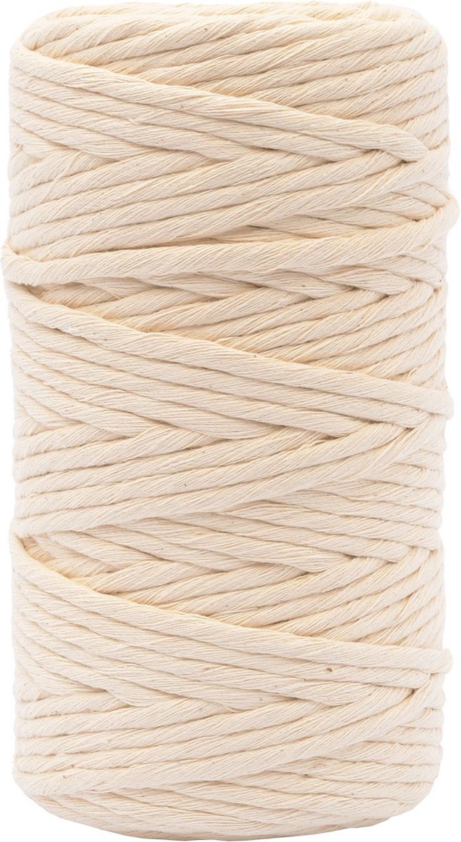 Vaessen Creative macrame touw - naturel - 4mmx100m