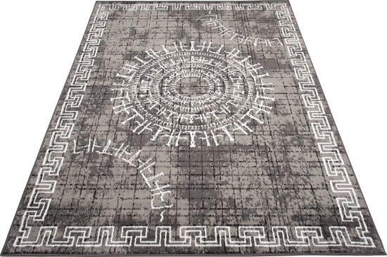 Tapis Tapiso Atena Grijs Tapis de Chambre Moderne Taille - 160x220