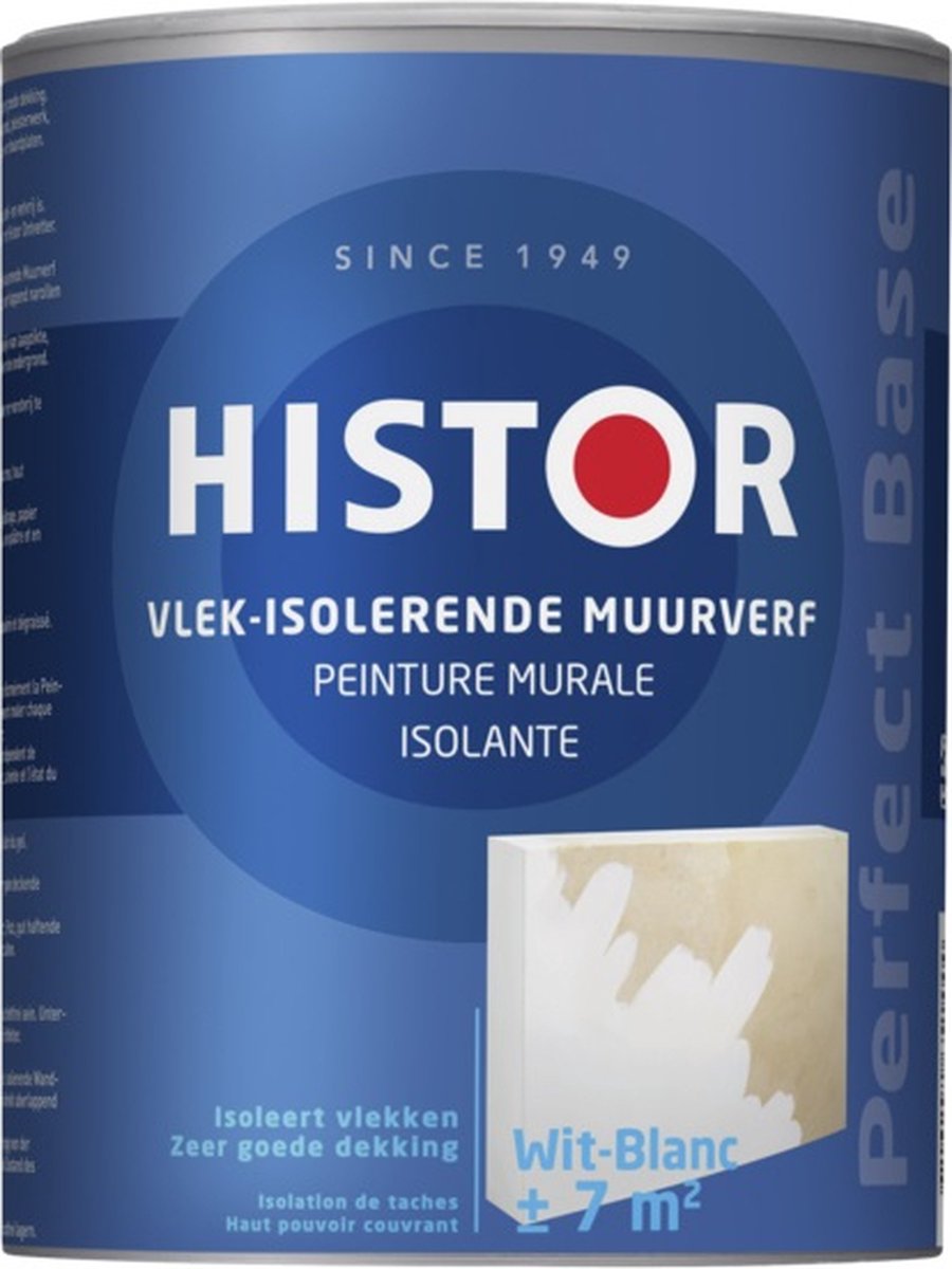 Histor Perfect Base Vlek Isolerende Voorstrijk 1 liter - Wit - Histor
