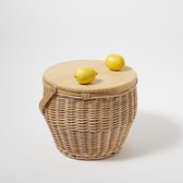 Sunnylife - PicnicRound Picnic Cooler Basket Natural