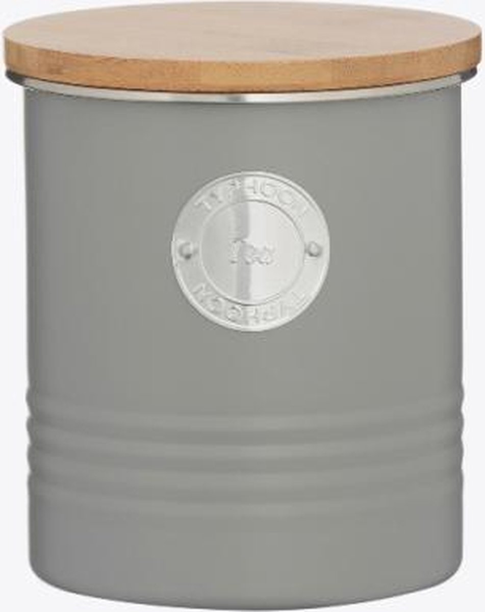 Typhoon Living voorraaddoos voor thee grijs ø 12cm H 14cm