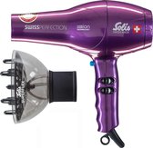 Solis Swiss Perfection 440 + Superflex Softstyler - Sèche-cheveux Professionnel - Hair Dryer - Violet