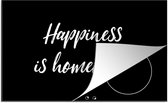 KitchenYeah® Inductie beschermer 90x52 cm - Quotes - Spreuken - Happiness is homemade - Geluk - Kookplaataccessoires - Afdekplaat voor kookplaat - Inductiebeschermer - Inductiemat - Inductieplaat mat