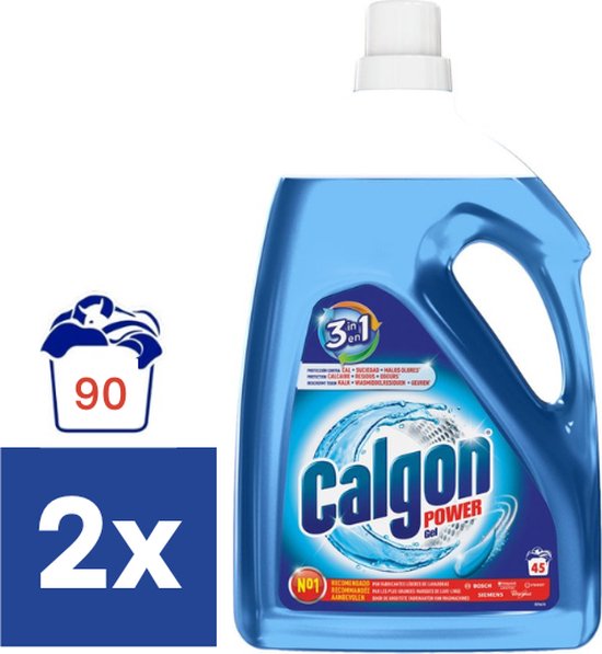Calgon 3in1 Power Gel - nettoyant pour machine à laver - 2 x 2,25 l |  bol.com