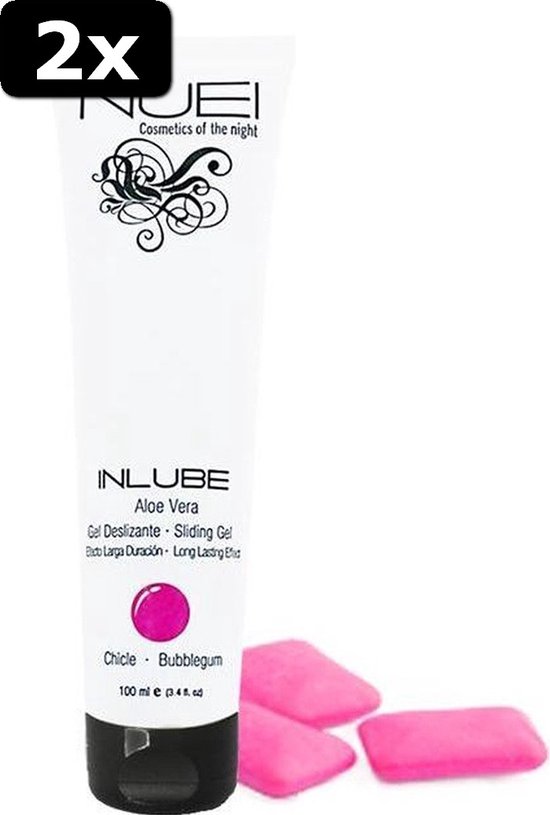 2x INLUBE Bubblegum water based sliding gel - 100ml | bol.com