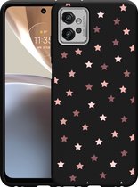 Motorola Moto G32 Hoesje Zwart Stars - Designed by Cazy