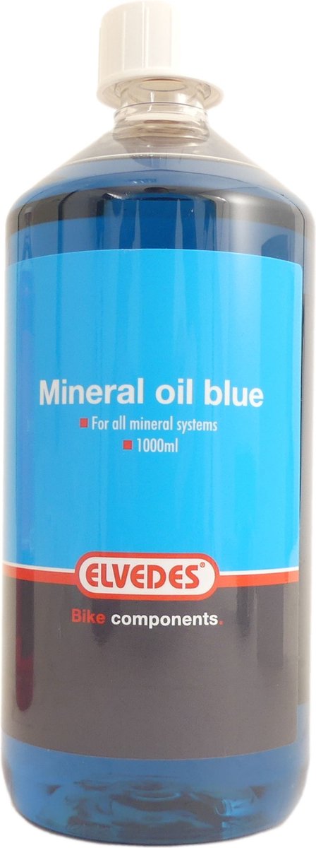 Elvedes Universele minerale olie - 1000 ml - Blauw - Voor alle remsystemen