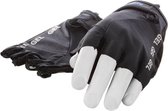 Lycra handschoen Mirage met gelpads maat  XL - zwart/zwart