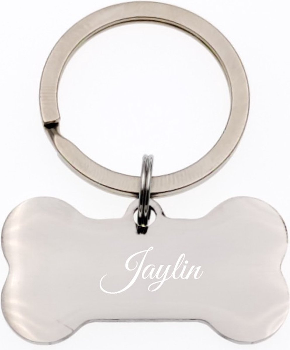 Sleutelhanger Hondenbot - Met Naam Gravering - Jaylin