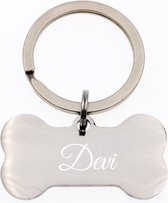 Porte-clés Os de Chien - Avec Gravure de Nom - Devi