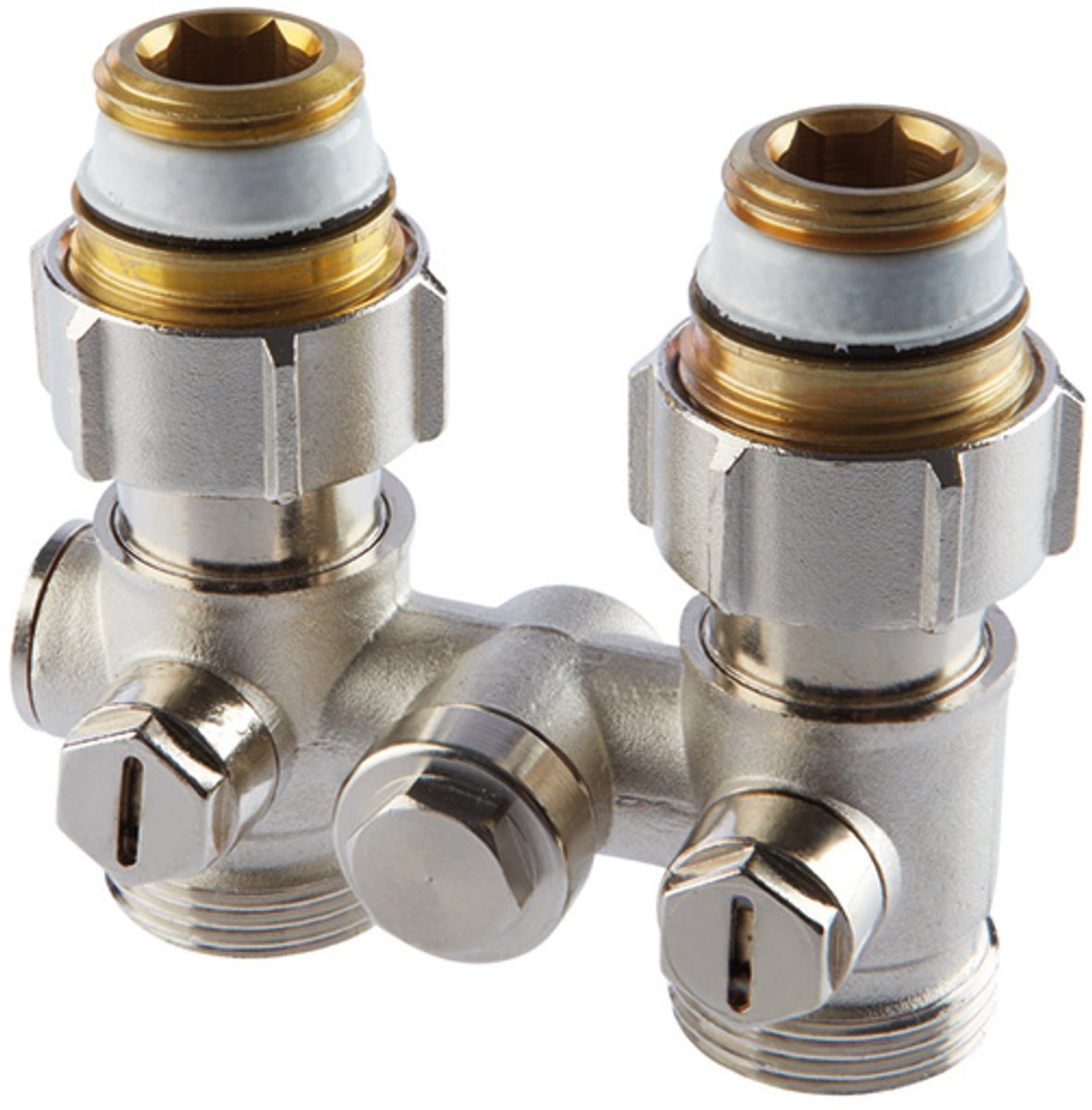 Simplex HB 1-P Exclusive D1 / 50: aansluitmodule voor radiatoren met geïntegreerde ventielen met binnendraad aansluiting Rp 1/2" - F10001