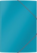 Leitz Cosy Cardboard 3-Flap Folder - Dossiers pour documents a4 - Elastomap - Pour le bureau et travailler à la maison - Blauw serein - Idéal pour le bureau à domicile