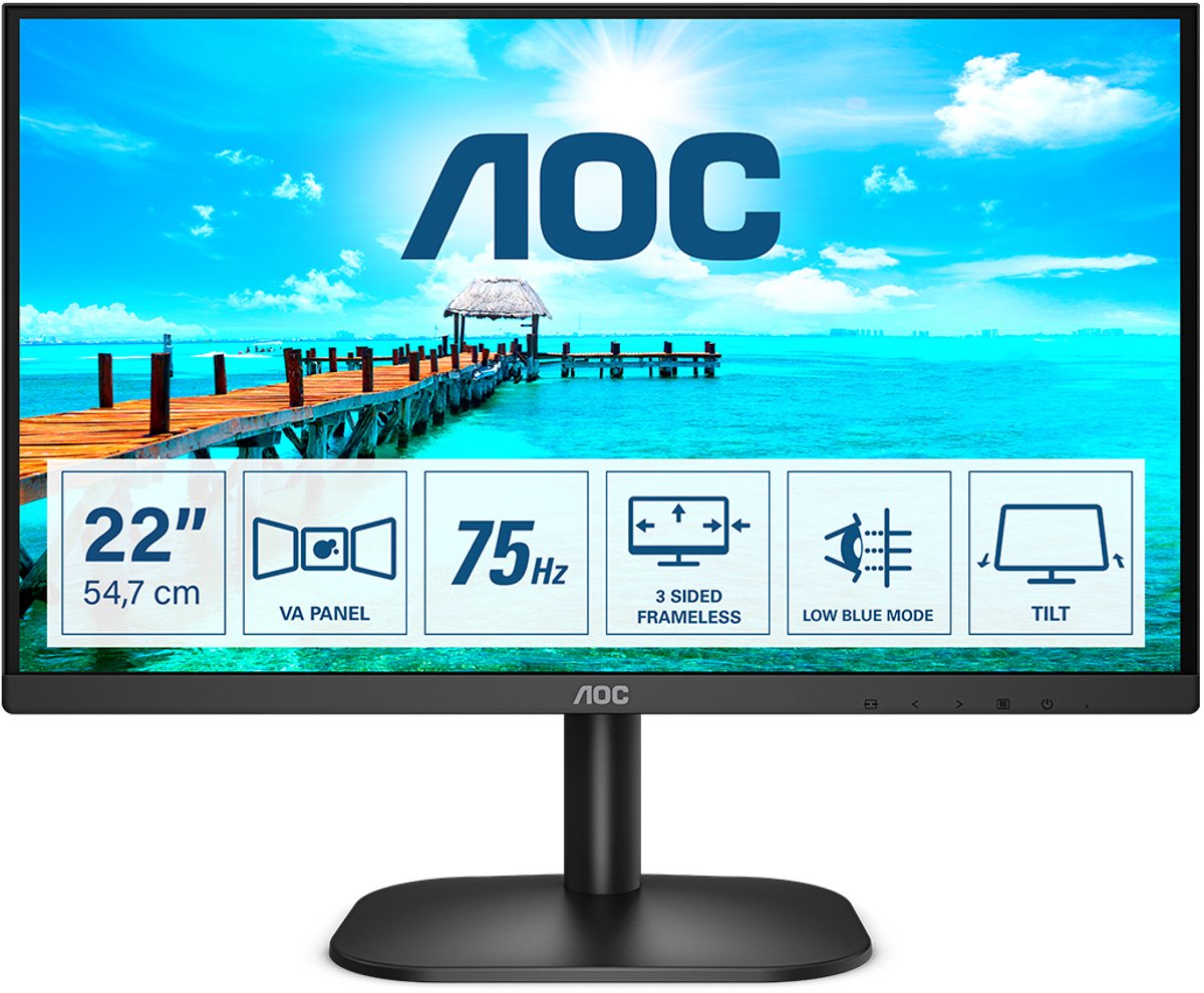 AOC Basic-line 22B2H - Full HD Monitor - 22 inch